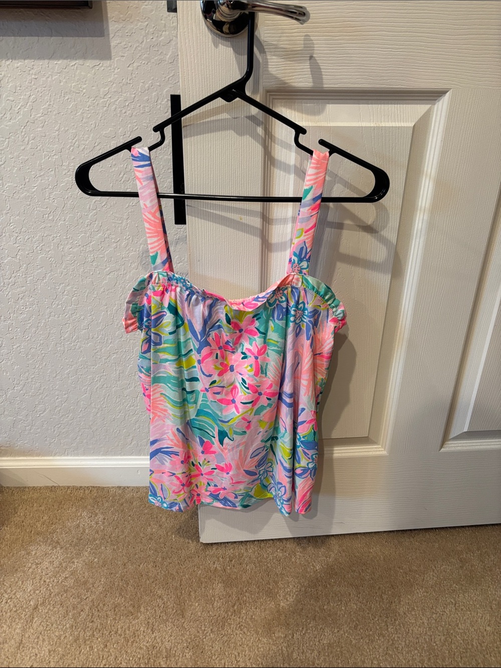 Lilly Pulitzer Multicolor Floral Tank Top - Pink, Blue & Green